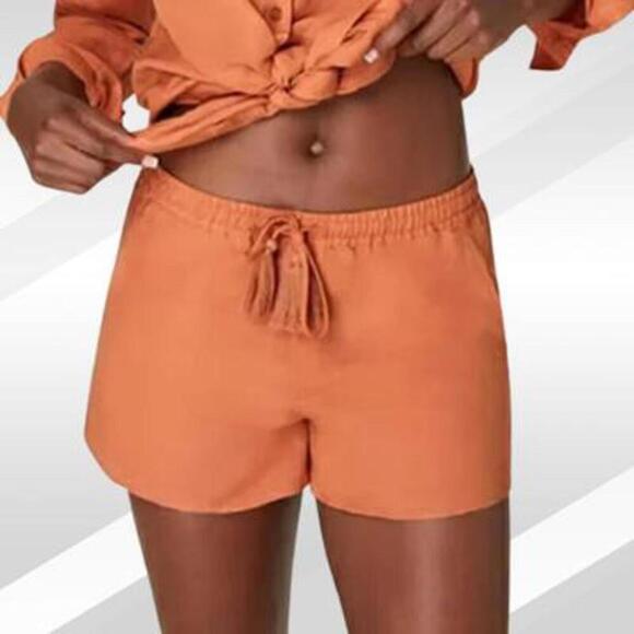 2/$30 Andie The Graciosa Linen Shorts Sunset Size S | Casual Summer Essential - Picture 1 of 6